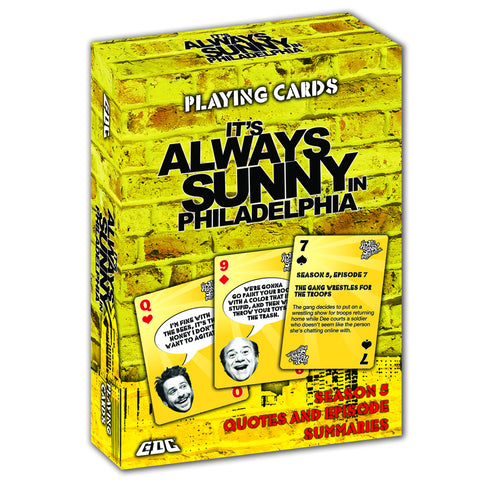 IT'S ALWAYS SUNNY IN PHILADELPHIA PLAYING CARDS, SEASON 5 DECK