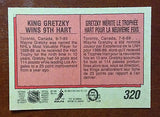 NHL WAYNE GRETZKY 1989-90 O-PEE-CHEE, HART TROPHY, CARD #320, ENG/FRN, NM-MINT
