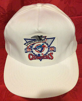 MLB 1992 AMERICAN LEAGUE CHAMPS ADJUSTABLE HAT, TORONTO BLUE JAYS, NEW, VINTAGE