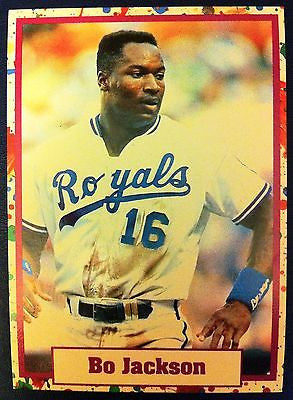 MLB BO JACKSON SAMPLE CARD, KANSAS CITY ROYALS, SUPER STAR ELITE 1989-90, MINT, 002