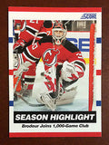 NHL MARTIN BRODEUR 2010-11 PANINI SCORE SEASON HIGHLIGHT CARD #8, NM-MINT