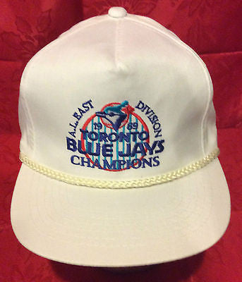 MLB 1989 A.L. EAST CHAMPIONS ADJUSTABLE HAT, TORONTO BLUE JAYS, NEW, VINTAGE