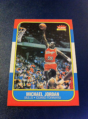 NBA MICHAEL JORDAN, ROOKIE CARD #57, FLEER REPRINT, CHICAGO BULLS, MINT