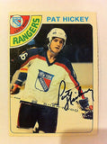 NHL PAT HICKEY AUTOGRAPHED 1978-79 OPC O-PEE-CHEE CARD #112 NEW YORK RANGERS EX