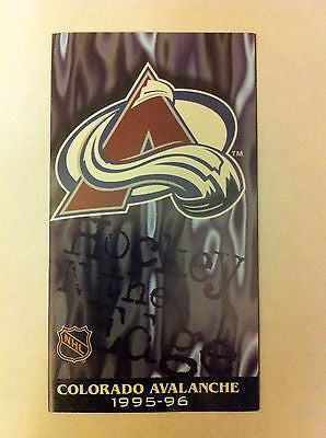 NHL COLORADO AVALANCHE 1995-96 SCHEDULE, STANLEY CUP CHAMPS
