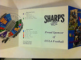 UCLA BRUINS 1995 POCKET SCHEDULE, COLLEGE FOOTBALL, NCAA, MILLER, SHARP'S