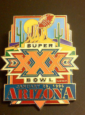 NFL SUPER BOWL XXX LAPEL PIN, CIRCA 1996 VINTAGE, ARIZONA, COWBOYS, STEELERS