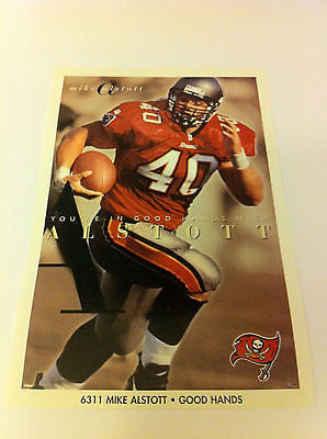 NFL MIKE ALSTOTT MINI POSTER, 4 X 6 INCHES, TAMPA BAY BUCCANEERS