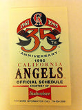 MLB CALIFORNIA ANGELS 1995 POCKET SCHEDULE, 35TH ANNIVERSARY