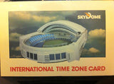 TORONTO SKYDOME INTERNATIONAL TIME ZONE CARD 1989 (MLB, CFL, NBA)