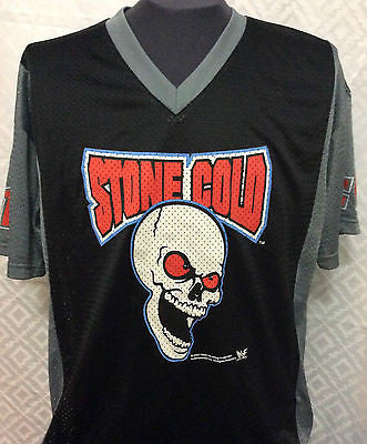 WWF WWE STONE COLD 3:16 MESH SHIRT, OFFICIAL, VINTAGE, BLACK, SIZE LARGE, 2002