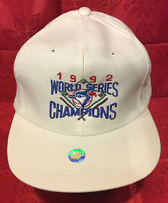 MLB 1992 WORLD SERIES CHAMPS ADJUSTABLE HAT, TORONTO BLUE JAYS, NEW, VINTAGE