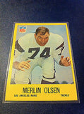 NFL MERLIN OLSEN CARD #94, 1967 LOS ANGELES RAMS, NM