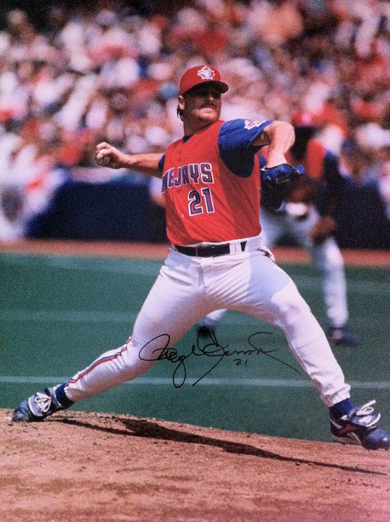 MLB ROGER CLEMENS AUTOGRAPHED 8X10 PHOTO, TORONTO BLUE JAYS, 1997 CANADA DAY