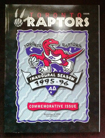 NBA TORONTO RAPTORS INAUGRAL SEASON,1995-96 OPENING NIGHT PROGRAM, WITH CORPORATE SEAL