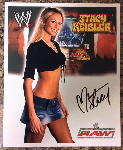 WWE STACY KEIBLER AUTOGRAPHED 8X10 PHOTO, EARLY 2000's, RAW