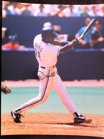 MLB DARNELL COLES AUTOGRAPHED 8X10 PHOTO TORONTO BLUE JAYS, EARLY 1990'S