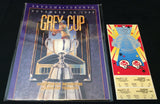 CFL Football 1989 Grey Cup Package Unused Ticket, Program, 2 Hats, Pennant