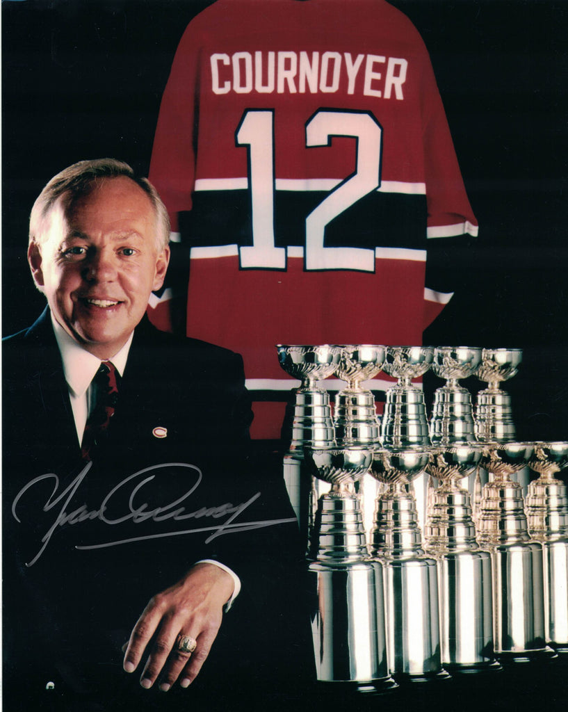 NHL MONTREAL CANADIENS YVAN COURNOYER AUTOGRAPHED 8X10 PHOTO, 10 STANLEY CUPS