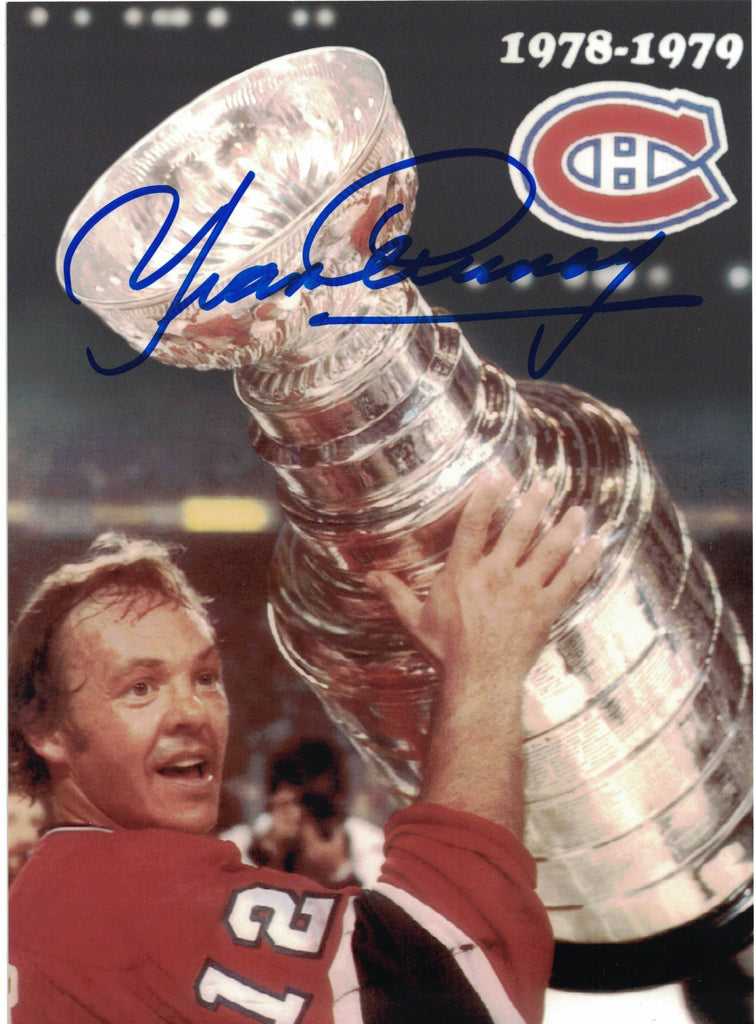 NHL MONTREAL CANADIENS YVAN COURNOYER AUTOGRAPHED 5X7 PHOTO, STANLEY CUP 1978-79