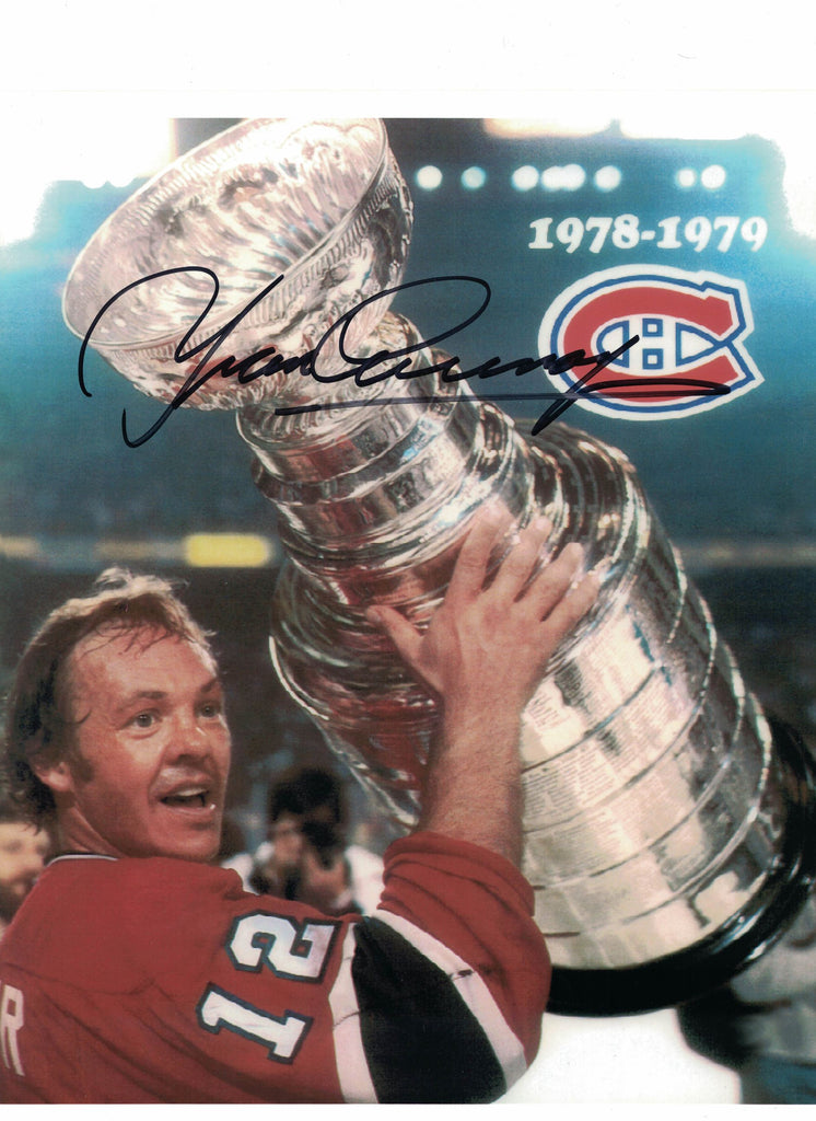 NHL MONTREAL CANADIENS YVAN COURNOYER AUTOGRAPHED 8X10 PHOTO, STANLEY CUP 1978-79